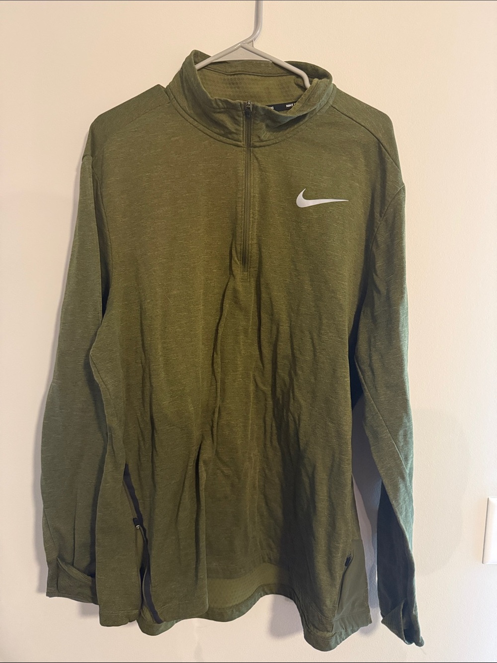 Nike Men’s Olive Zip-Up Training Pullover